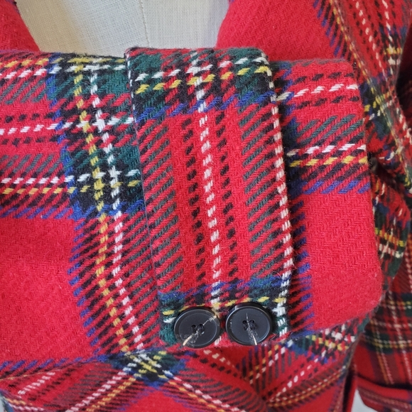 Coco + Carmen Red Plaid Coat - Picture 9 of 11